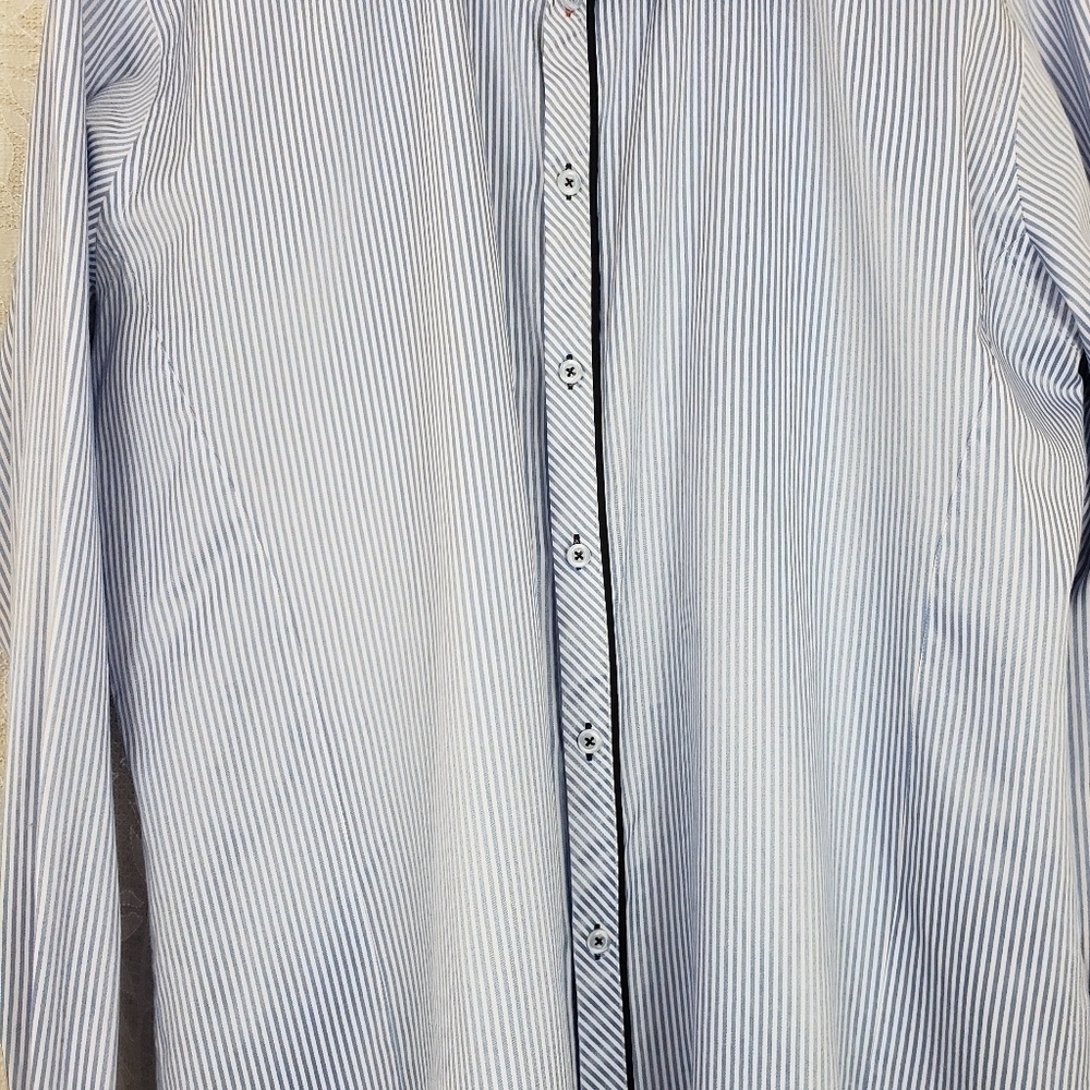 Sloane 044 Long-Sleeve Stripe Dress Shirt Size 3XL - Picture 6 of 13